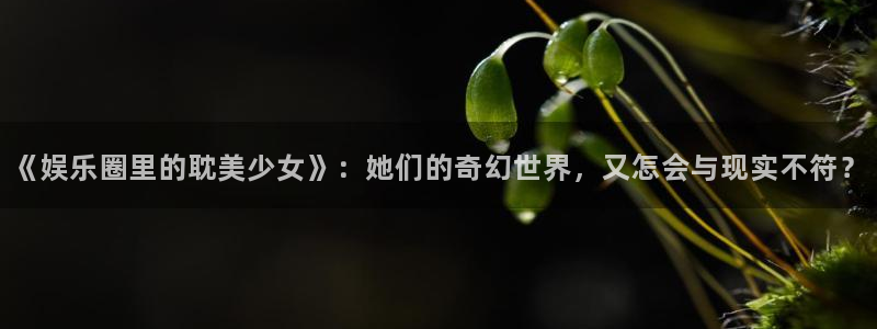彩虹多多体育平台开号链接：《娱乐圈里的耽美少女》：她们的奇幻世界，又怎会与现实不
